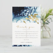 CHIC GOLD NAVY UNDERWATER FISH HOLY COMMUNION than Bedankkaart (Staand voorkant)