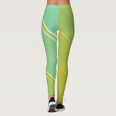 Chic Gold onder Eggshell Blue Banded Print Leggings (Achterkant)