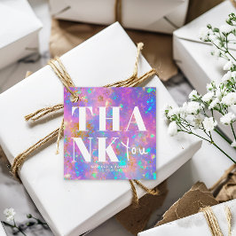 Chic Gold Opal Bold Dank u Wedding Party Bedankjes Labels