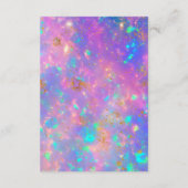 Chic Gold Opal Bold Modern Wedding Details Informatiekaartje (Achterkant)