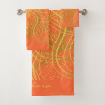 Chic Gold Oranje Abstract