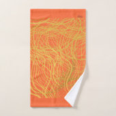 Chic Gold Oranje Abstract Bad Handdoek (Handdoek)