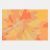 Chic Gold Oranje Roze Floral Inpakpapier Vel (Voorkant 2)