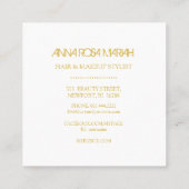 *~* Chic Gold Paarse Marble Girly Hair Makeup Vierkante Visitekaartje (Achterkant)