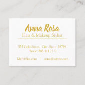 *~* Chic Gold Paarse marble Makeup Popular Visitekaartje (Achterkant)