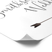 Chic Gold Palm laat Pijl-richting achter Poster (Hoek)