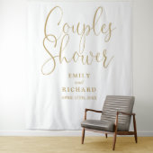 Chic Gold Paren Trouwdouche Foto Achtergrond Wandkleed (In situ)