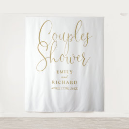 Chic Gold Paren Trouwdouche Foto Achtergrond Wandkleed