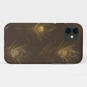 Chic Gold Peacock Feathers Elegant Stijlvol Case-Mate iPhone Case (Achterkant (horizontaal))