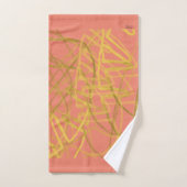 Chic Gold Pink Abstract Bad Handdoek (Handdoek)