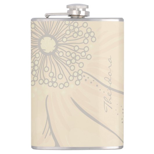 Chic Gold Pink Floral Heupfles (Voorkant)