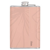 Chic Gold Pink Floral Pattern Heupfles (Achterkant)
