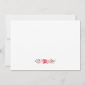 Chic Gold Pink Floral zal je mijn Bridesmaid zijn Kaart (Achterkant)