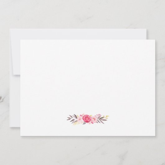 Chic Gold Pink Floral zal je mijn Bridesmaid zijn Kaart (Achterkant)