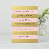 CHIC GOLD | PINK WEDDING INVITATION KAART (Staand voorkant)