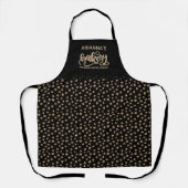 Chic Gold Polka Dots Baking Apron for Baker Schort (Voorkant)