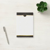 Chic Gold Polka Dots on Black met jouw monogram Post-it® Notes (Kantoor)