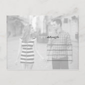 CHIC GOLD PRINT | BESPAAR DE DATUM-BRIEFKAART AANKONDIGINGSKAART (Achterkant)