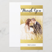 CHIC GOLD PRINT | BRUILOFT BEDANKT FOTO (Voorkant / Achterkant)