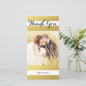 CHIC GOLD PRINT | BRUILOFT BEDANKT FOTO (Staand voorkant)