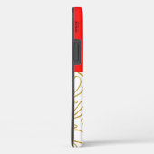 Chic Gold Red Monogram Hoesje-poort iPhone draagta Case-Mate iPhone Case (Achterkant / Rechts)