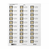 Chic Gold Roos, Black Stripes Address Label (Full Sheet)