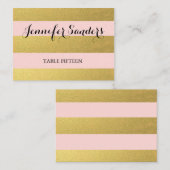 CHIC GOLD | ROZE BRUILOFT PLAATS KAARTEN PLAATSKAARTJE (Voorkant / Achterkant)