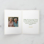 Chic Gold Rozen 50ste bruiloft Jubileum Kaart (Binnen)