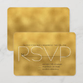 Chic Gold RSVP Kaartje (Voorkant / Achterkant)