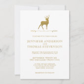 CHIC GOLD | RUSTIC DEER WEDDING INVITATIONS KAART (Voorkant)