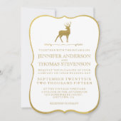 CHIC GOLD | RUSTIC DEER WEDDING INVITATIONS KAART (Voorkant)