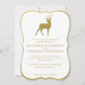 CHIC GOLD | RUSTISCHE DEER BEWAART DE DATUM SAVE THE DATE (Voorkant)