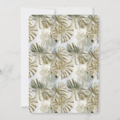 Chic Gold Sage Groen Tropisch Vrijgezellenfeest Kaart (Achterkant)