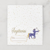 Chic Gold Sagittarius Zodiac Verjaardag Plaatskaartje (Buitenkant ongevouwen)