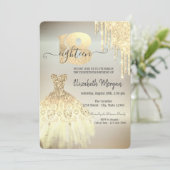 Chic Gold-schijven - 18e uitnodiging (Staand voorkant)