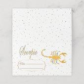 Chic Gold Scorpio Zodiac Verjaardag Plaatskaartje (Buitenkant ongevouwen)