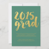 Chic Gold-script | Aankondiging Afstuderen 2015 (Voorkant)