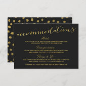 Chic Gold Script-accommodatie Informatiekaartje (Voorkant / Achterkant)