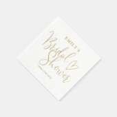 Chic Gold Script Calligrafie Vrijgezellenfeest Servet (Hoek)