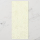 Chic Gold Script Elegant Floral Lijst Wedding Menu (Achterkant)