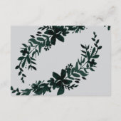 Chic Gold script Floral grijs bruiloft richting Informatiekaartje (Achterkant)