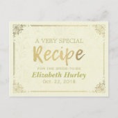 Chic Gold Script Floral Lijst Vrijgezellenfeest Re Uitnodiging Briefkaart (Voorkant)