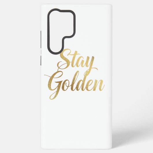 Chic Gold Script Motivational Message Samsung Galaxy Hoesje (Achterkant)