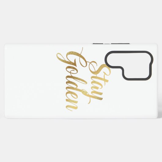 Chic Gold Script Motivational Message Samsung Galaxy Hoesje (Achterkant horizontaal)