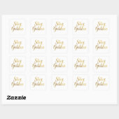 Chic Gold Script Motivational Message Vierkante Sticker (Vel)