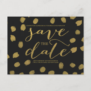 Chic Gold Script Save the Date Briefkaart