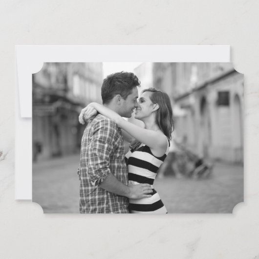 Chic Gold Script Sparen de Uitnodiging van de Datu (Achterkant)