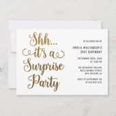 Chic Gold Shh... Het is een Enterprise Party Typog Kaart (Voorkant)