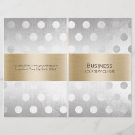 Chic Gold & Silver Beauty Hair Salon Spa BiFold