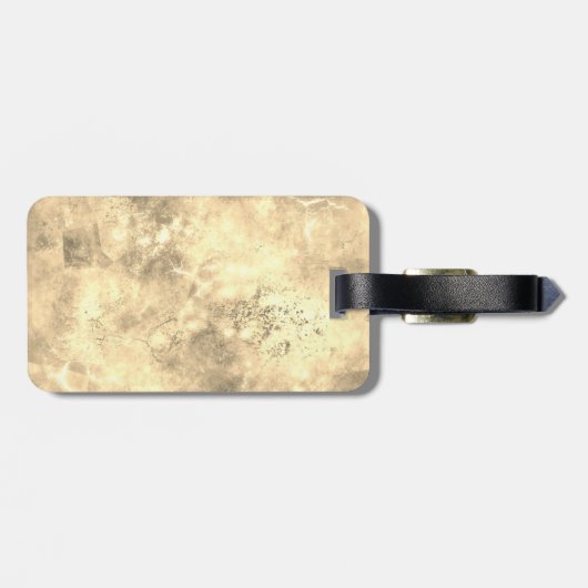 Chic Gold Silver Rhinestone druipt monogram Bagagelabel (Achterkant horizontaal)